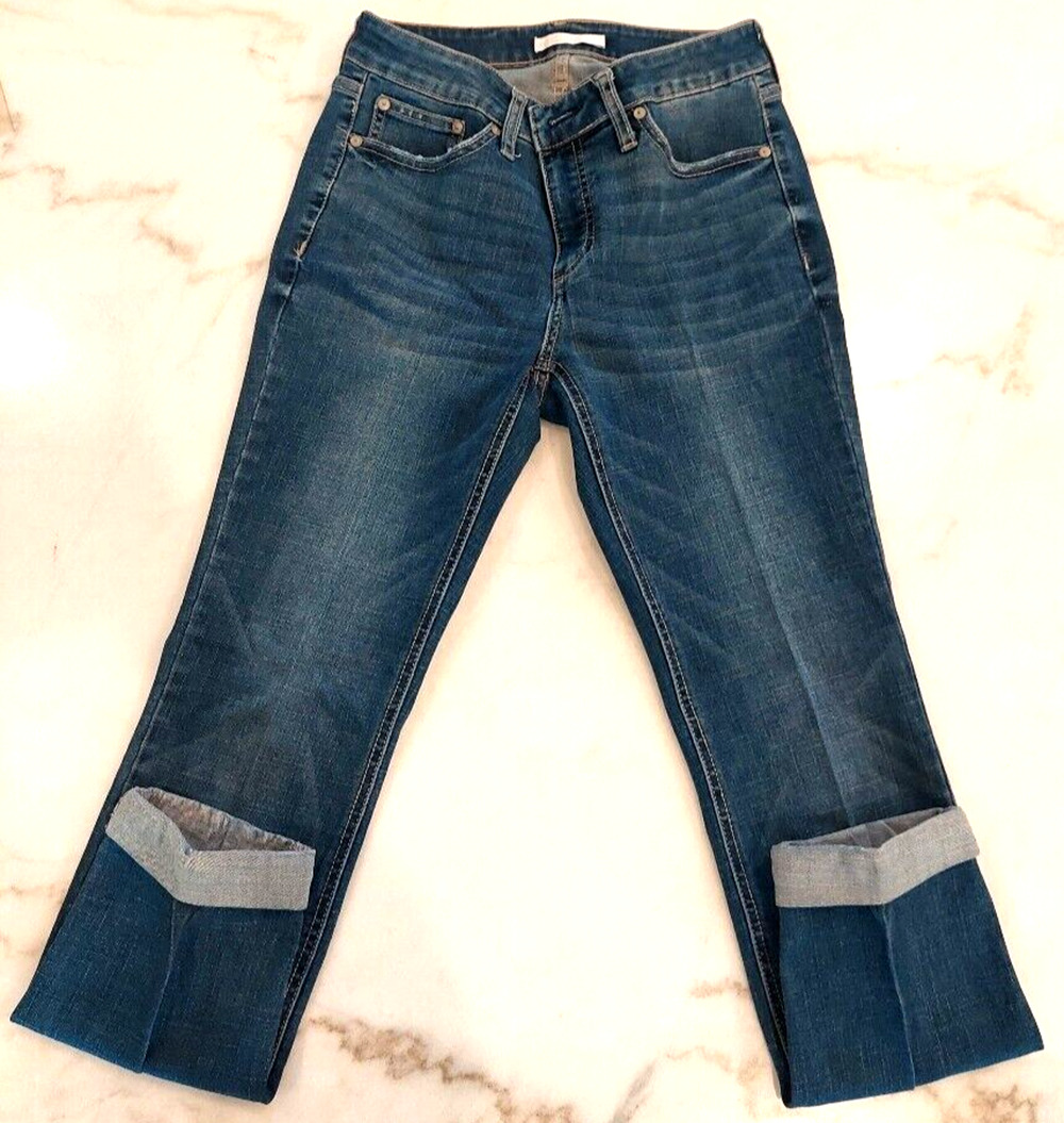 LC LAUREN CONRAD Womens Size 8 Skinny Cotton Blend Denim Blue‎ Jeans 26" Inseam